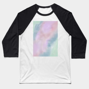 Pastel tie dye design pattern patchwork Baseball T-Shirt